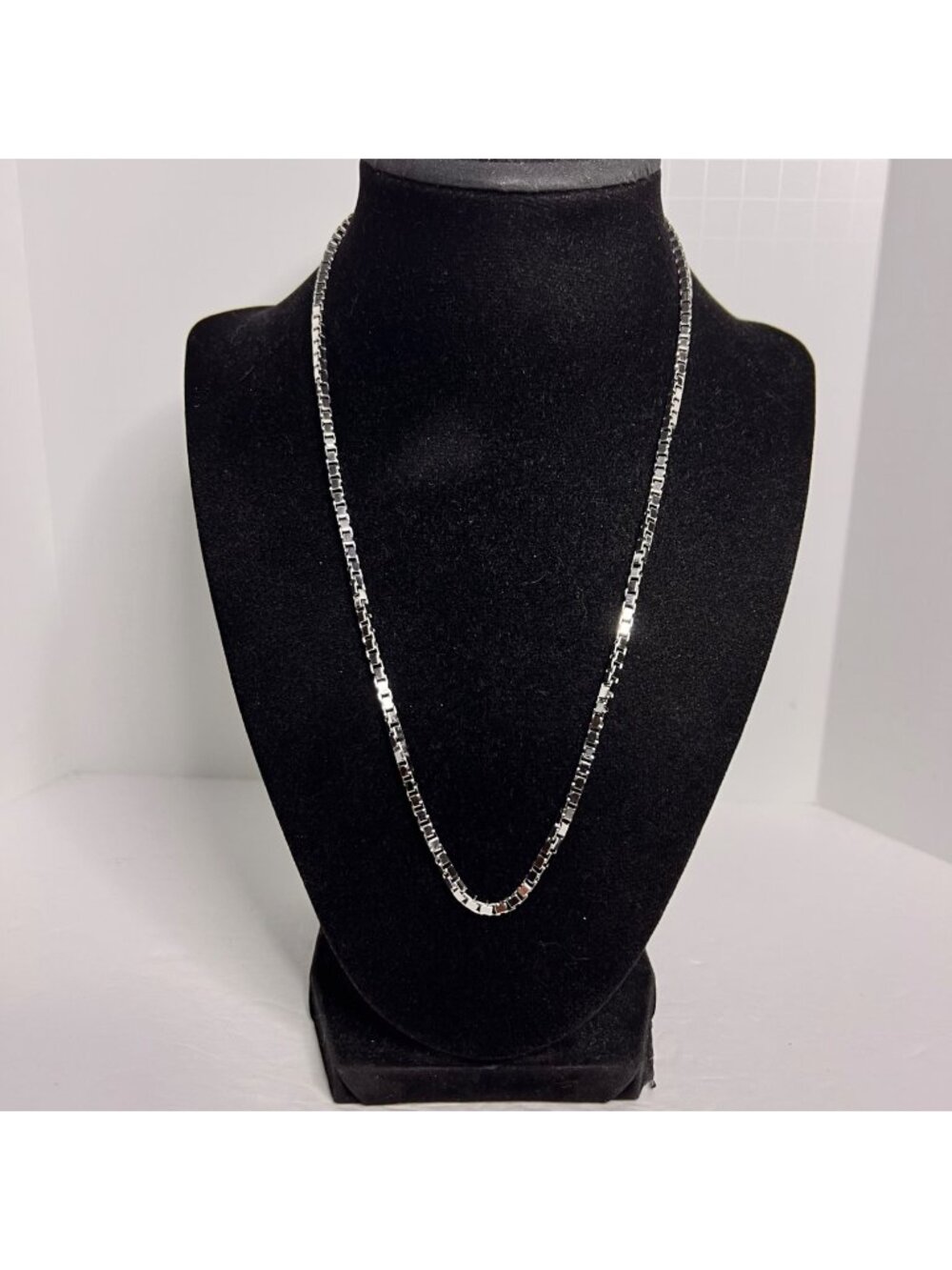 Bronze Milor Italy Silver Plated Box Chain Necklace 20 Inches (6341)
